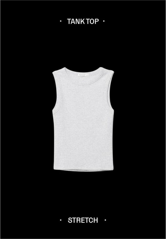 B04 Basics getailleerde mouwloze top
