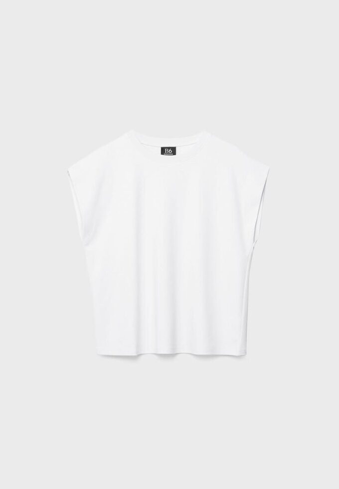 B06 Basic T-shirt met verlaagde schouders