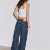 Baggy jeans met gestreepte print en middelhoge taille Baggy jeans met gestreepte print en middelhoge taille