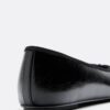 Ballerina’s met strikdetail en leerlook
