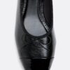 Ballerina’s met strikdetail en leerlook