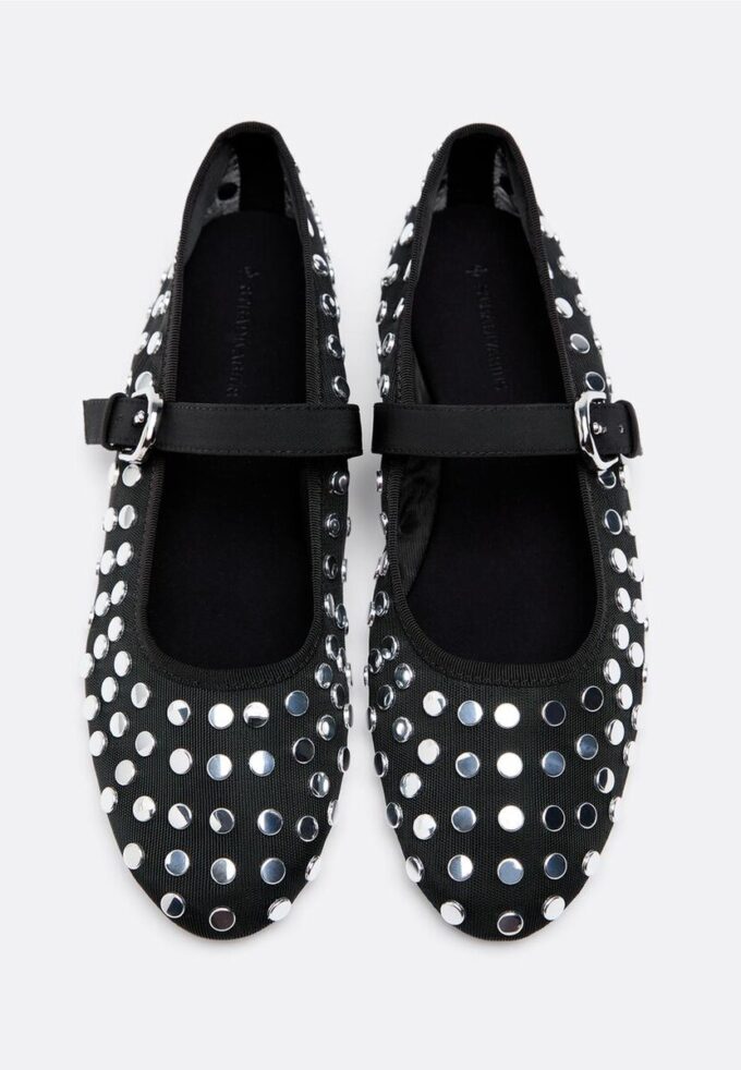 Ballerina’s van mesh met studs
