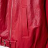 Ballonjas met riemdetail in leerlook Ballonjas met riemdetail in leerlook