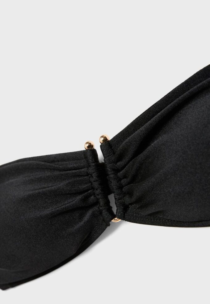 Bandeau-bikini-top met U-hals