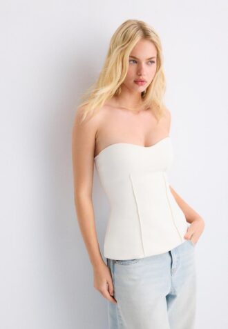 Bandeau met hartvormige halslijn
