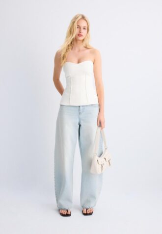 Bandeau met hartvormige halslijn