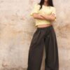Barrel-broek van popeline met stoppers