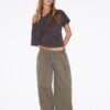 Barrel-broek van popeline met stoppers Barrel-broek van popeline met stoppers
