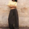 Barrel-broek van popeline met stoppers