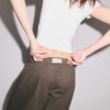 Barrel-broek van popeline met stoppers