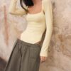 Barrel-broek van popeline met stoppers