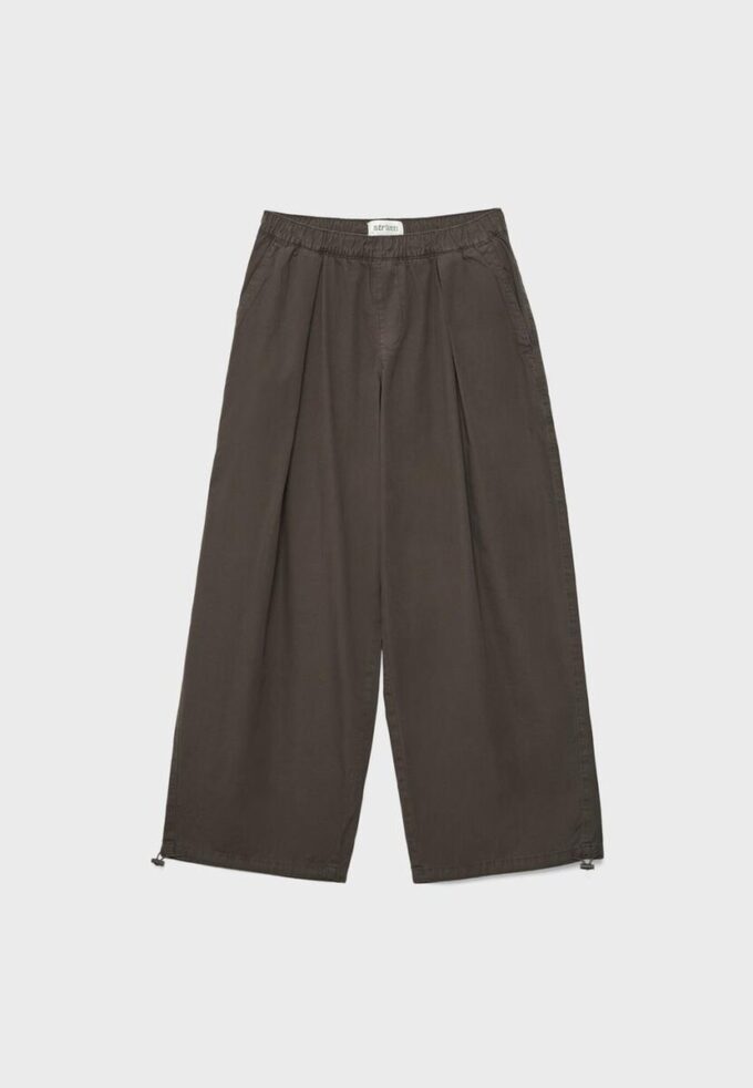 Barrel-broek van popeline met stoppers