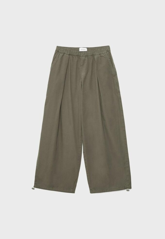 Barrel-broek van popeline met stoppers