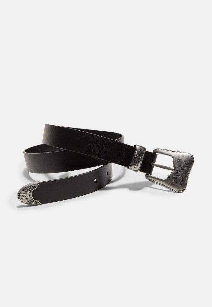 Basics cowboyriem met gesp