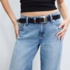 Basics cowboyriem met gesp
