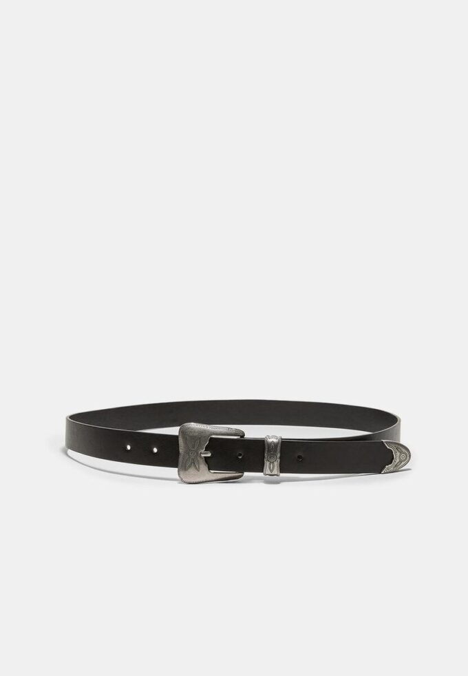 Basics cowboyriem met gesp