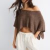 Basics gebreide trui met cape