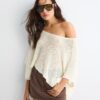 Basics gebreide trui met cape