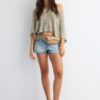 Basics gebreide trui met cape