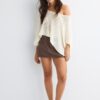 Basics gebreide trui met cape