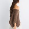 Basics gebreide trui met cape