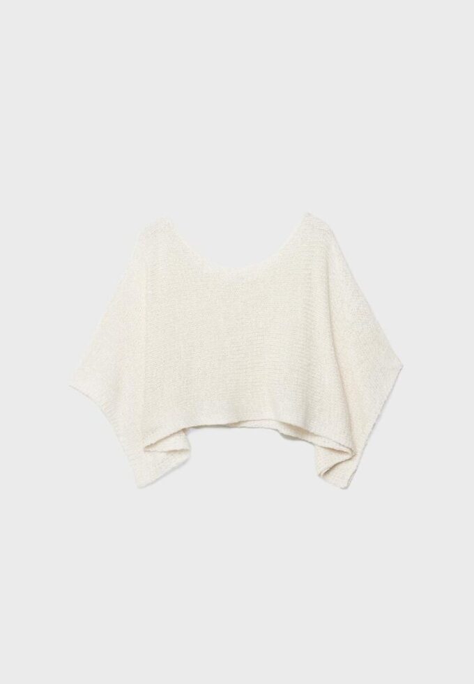 Basics gebreide trui met cape