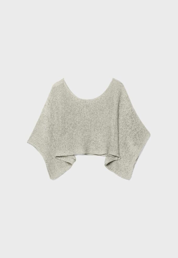 Basics gebreide trui met cape
