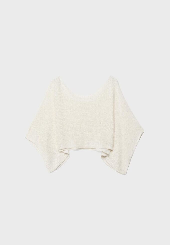 Basics gebreide trui met cape