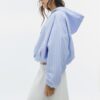 Basics gestreept nylon jack met capuchon
