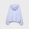 Basics gestreept nylon jack met capuchon