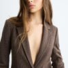 Basics gestreepte gebreide Blazer
