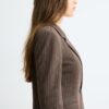 Basics gestreepte gebreide Blazer