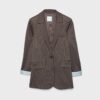 Basics gestreepte gebreide Blazer