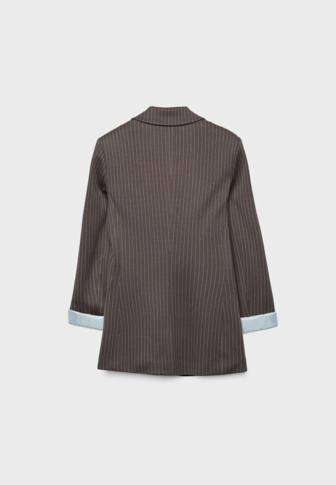 Basics gestreepte gebreide Blazer