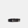 Basics glanzende riem met leereffect