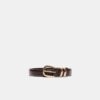 Basics glanzende riem met leereffect