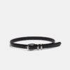 Basics glanzende riem met leereffect