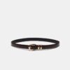 Basics glanzende riem met leereffect