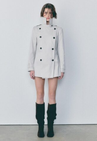 Basics korte trenchcoat