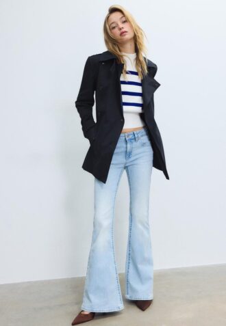 Basics korte trenchcoat