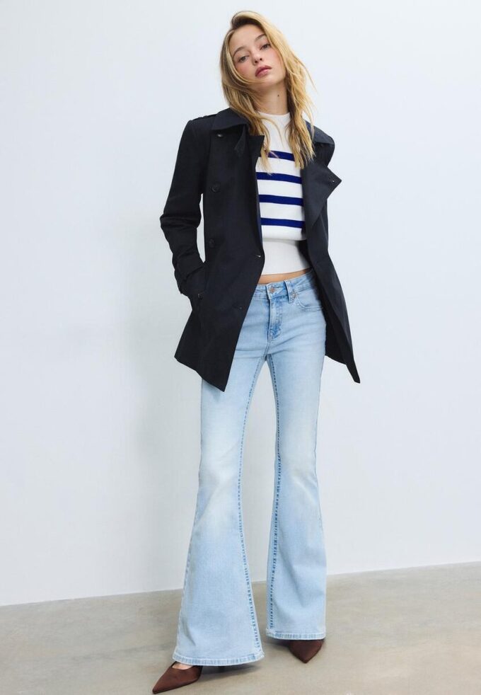 Basics korte trenchcoat