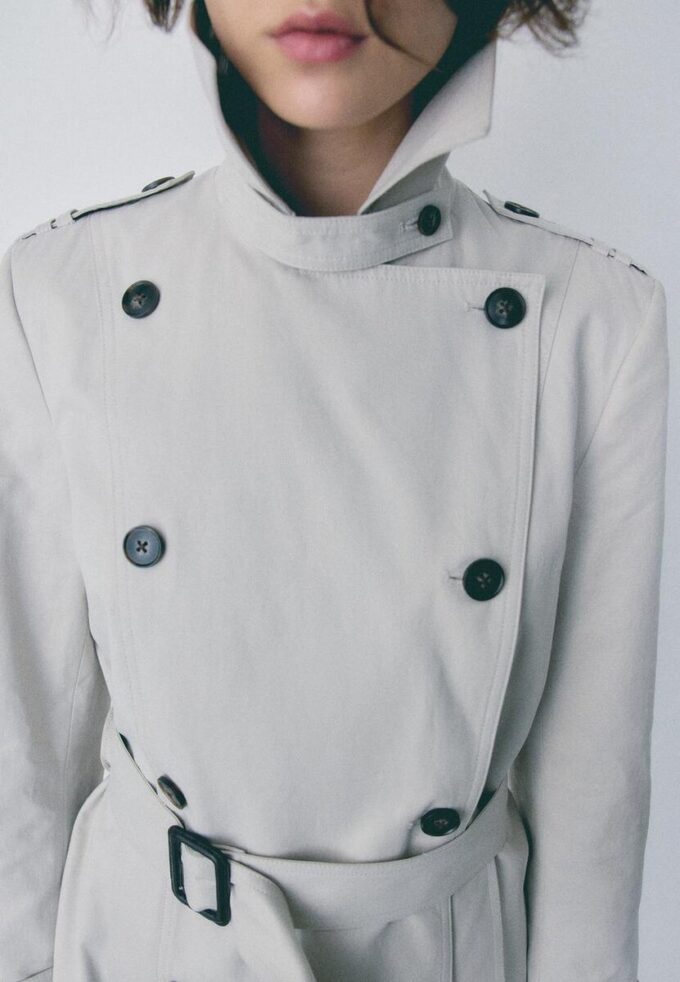 Basics korte trenchcoat