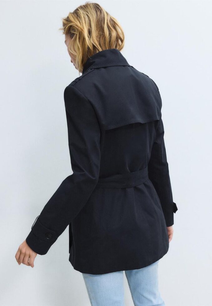 Basics korte trenchcoat