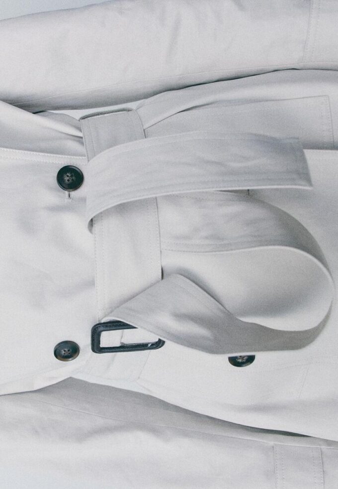 Basics korte trenchcoat