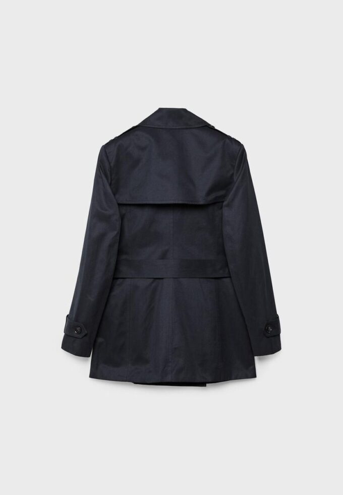 Basics korte trenchcoat