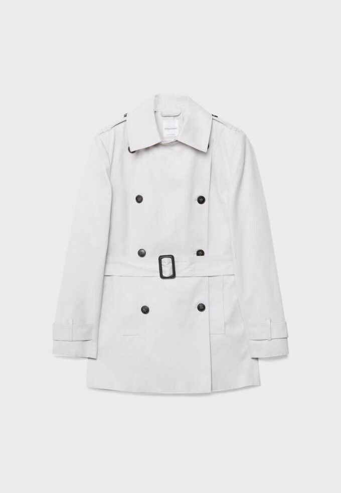 Basics korte trenchcoat