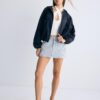 Basics nylon jas met capuchon
