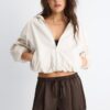 Basics nylon jas met capuchon