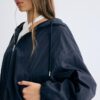 Basics nylon jas met capuchon