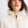 Basics nylon jas met capuchon